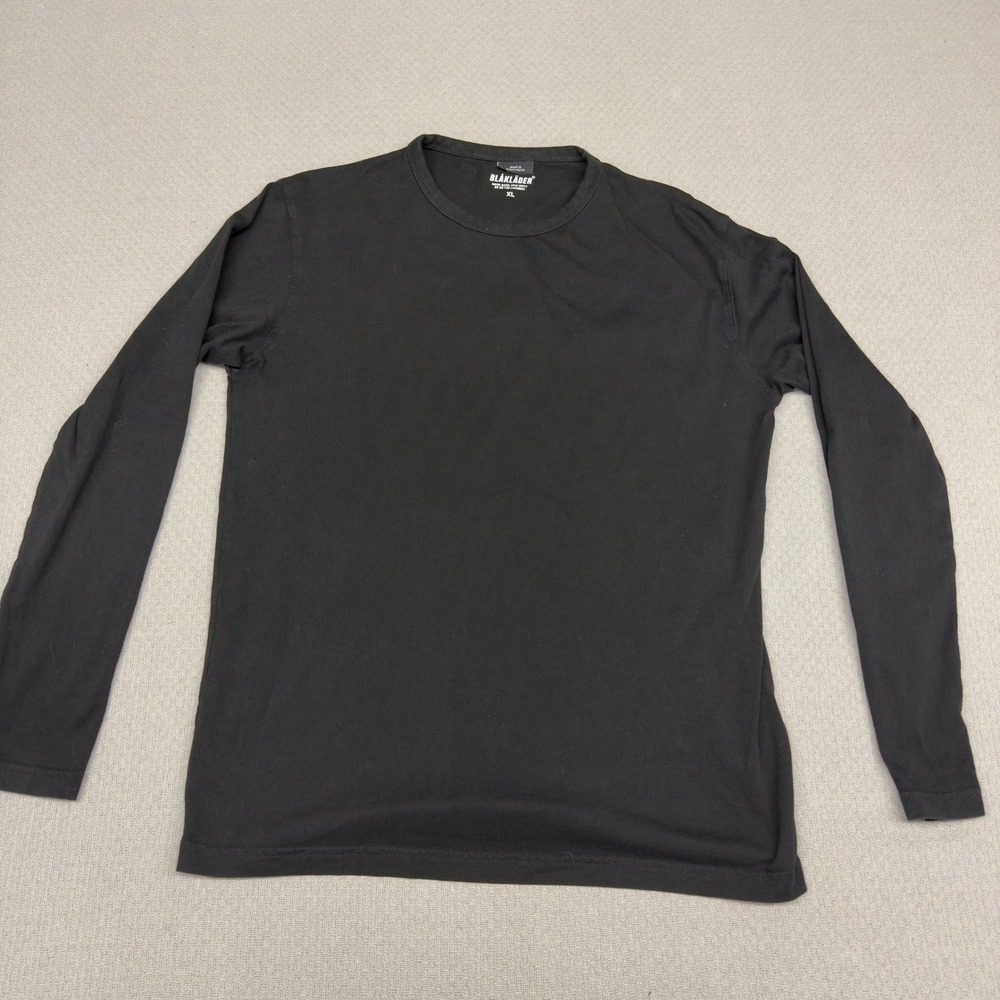 Blaklader Workwear‎ Mens XL Black Long Sleeve T-Shirt 100% Cotton Crew Neck